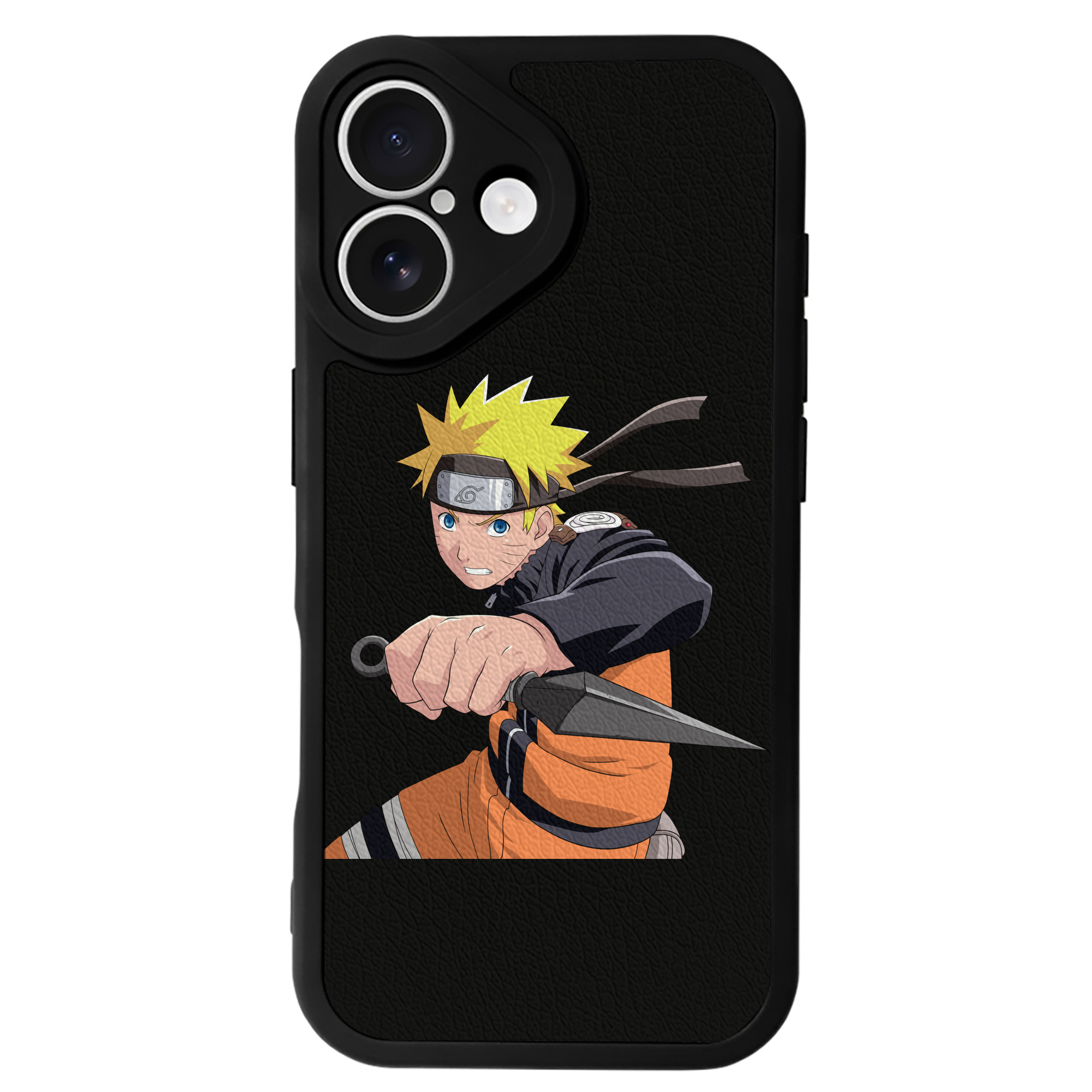 （画像用） NARUTO -ナルト- うずまき ナルト Uzumaki Naruto 【iPhone 16シリーズ対応】シリコンスマホケース（レザー調） 材質：シリコン